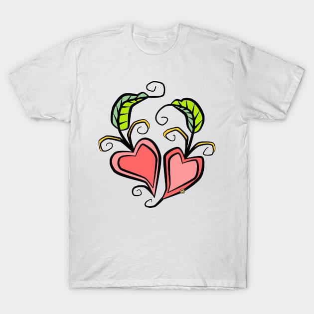 Garden Hearts T-Shirt by Sue Cervenka